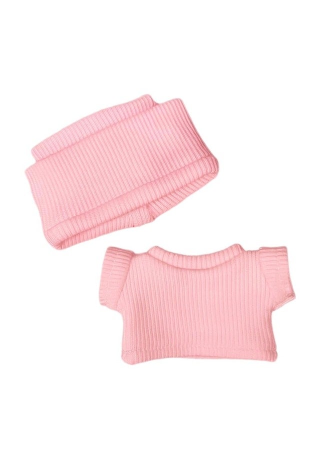 GGEROU Clothes for Labubu Kawaii Clothes Outfits Doll Accessories Suit Cute Chic Style Overalls Set DIY Dress Up Doll Clothing(NO Doll) (Pink/B) - Image 4