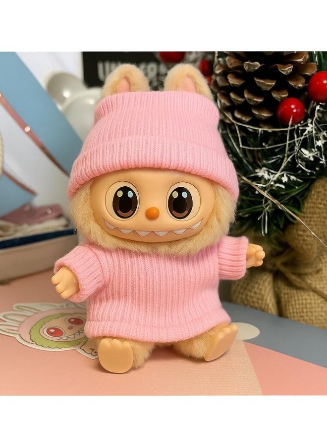 GGEROU Clothes for Labubu Kawaii Clothes Outfits Doll Accessories Suit Cute Chic Style Overalls Set DIY Dress Up Doll Clothing(NO Doll) (Pink/B) - Image 1