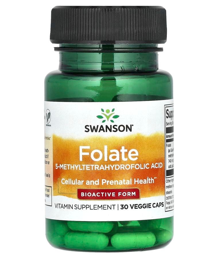 Folate 30 Veggie Caps (680 mcg DFE per Cap)