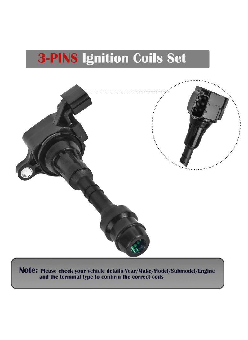 LCWRGS Set of 6 Ignition Coil Pack Fits for 2003 2004 2005 2006 2007 2008 Nissan 350Z Infiniti FX35 G35 M35 V6 3.5 Coil Packs Replaces# UF401, 22448AL61C  - Image 4