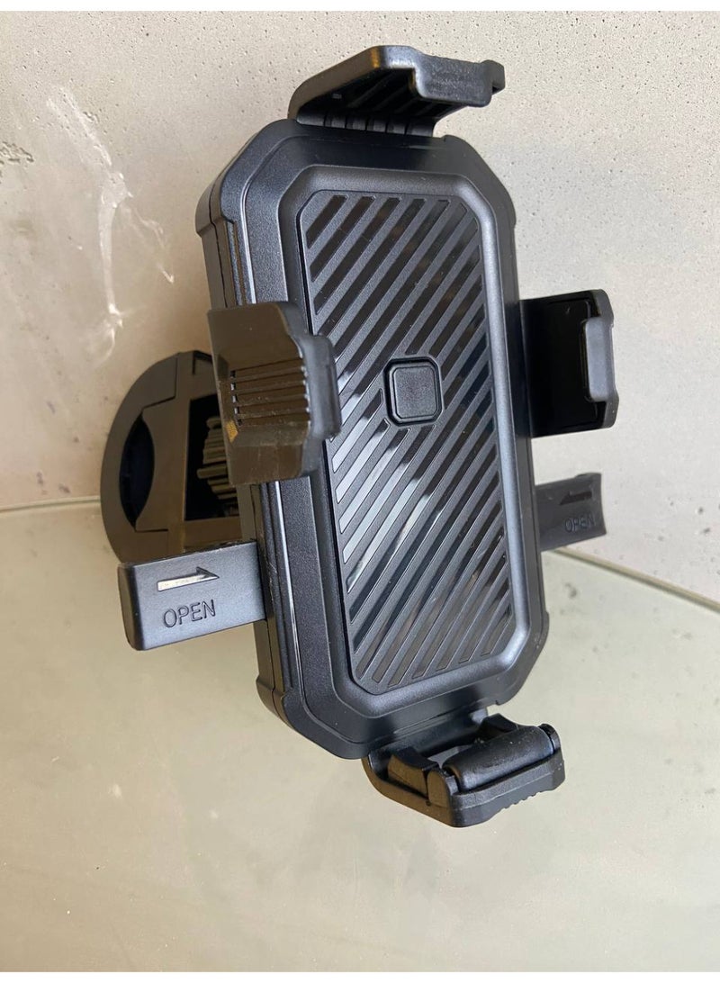 Portronics Mobike F-05 Bike Phone Mount with 360° Rotational, Strong Hold for Bicycle, Motorcycle Compatible with 4.7 to 6.8 inch Devices(Black) - Image 1
