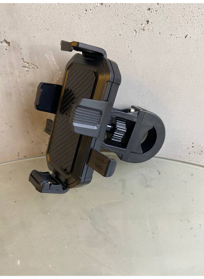 Portronics Mobike F-05 Bike Phone Mount with 360° Rotational, Strong Hold for Bicycle, Motorcycle Compatible with 4.7 to 6.8 inch Devices(Black) - Image 2
