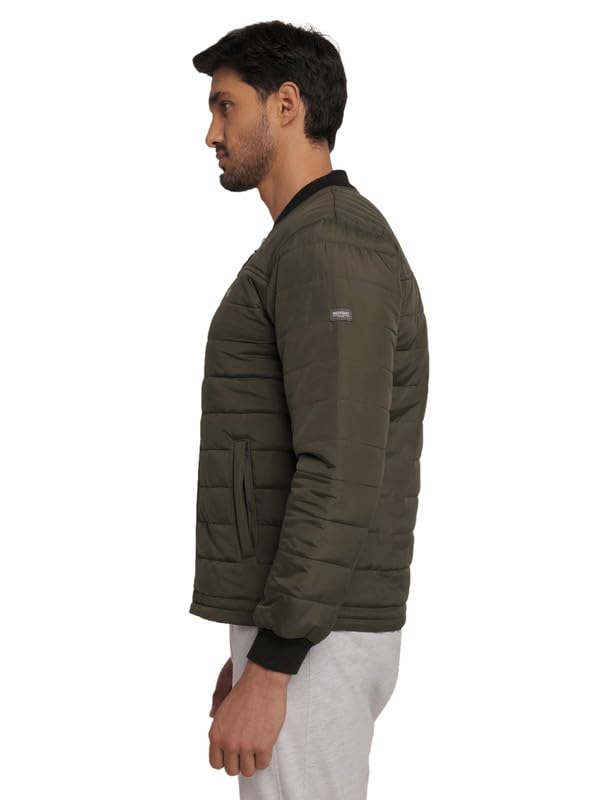 Wildcraft Men Polyester Standard Length Stylish 516_ Husky Rider Winter Jacket Full Sleeve (L,Olive) - Image 4