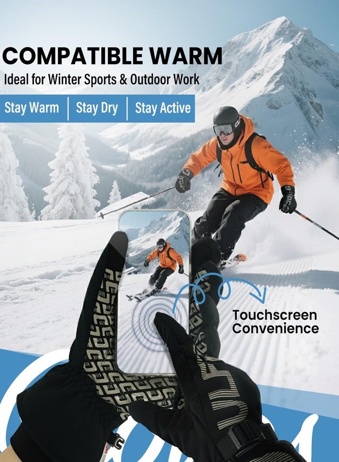 DULFINE Waterproof & Windproof -30°F Winter Work Gloves for Men/Women, 3M Thinsulate Thermal Lining Touch Screen Warm Gloves for Outdoor Ski,Cycling,Motorcycle - Image 5