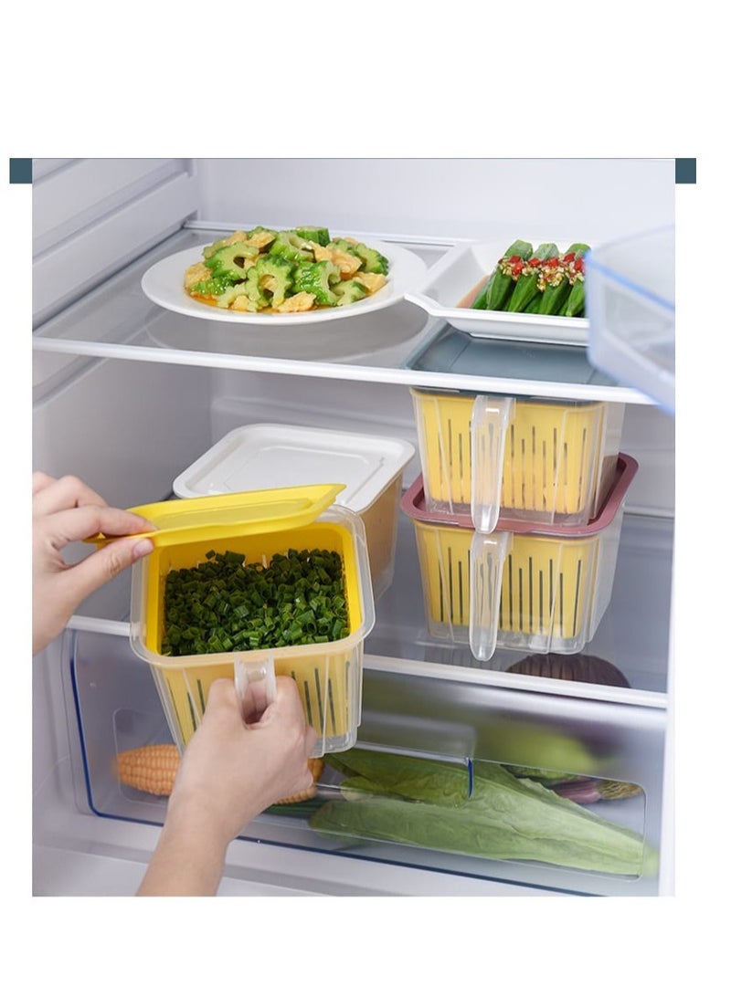 DARIYAH Plastic receptacle basket with handle kitchen drainage box refrigerator XQ-024A - Image 3