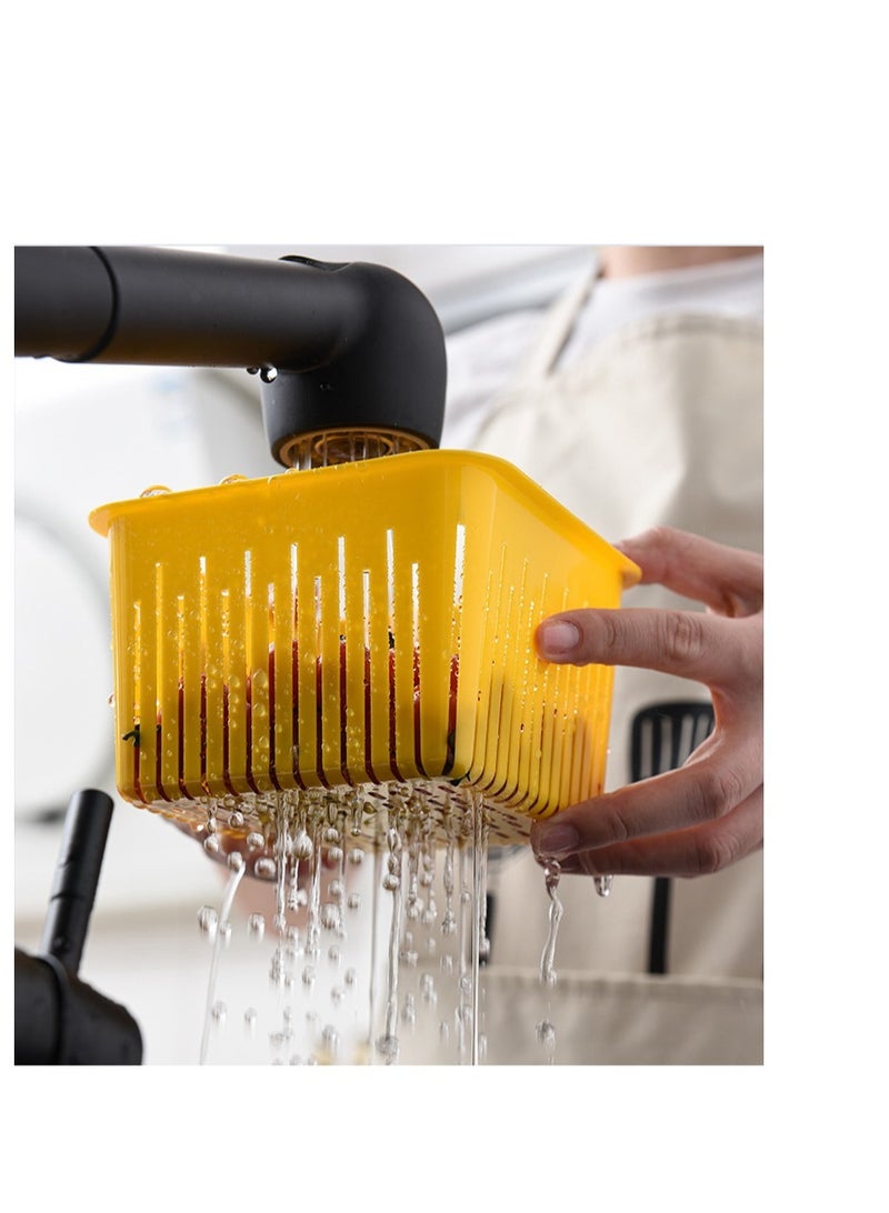 DARIYAH Plastic receptacle basket with handle kitchen drainage box refrigerator XQ-024A - Image 4