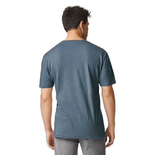 Gildan Adult Softstyle Cotton T-Shirt, Style G64000, Multipack, Heather Navy (2-Pack), X-Large - Image 4