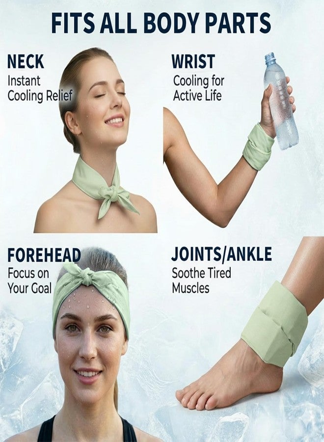 coldpa Ice Wraptor Cooling Bandana with 6 Reusable Cryosheet Inserts, 2.5x15 Inch, Adjustable Neck Wrap for Pain Relief, Lightweight Freeze-Activated Ice Therapy - Image 2