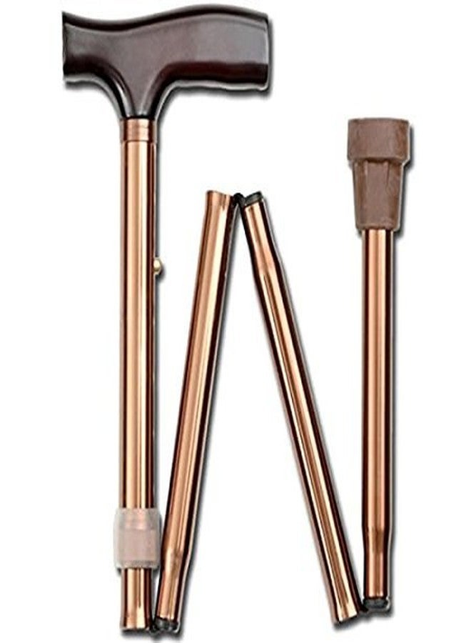 PrimeStore Big Sale PrimeStore Imported Aluminum Folding Walking Stick coffy Colour - Image 1