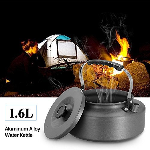docooler Camping Tea kettle Portable Water Kettle Teapot Coffee Pot 1.6L / 54fl oz camp coffee pot Camping Kettle - Image 3