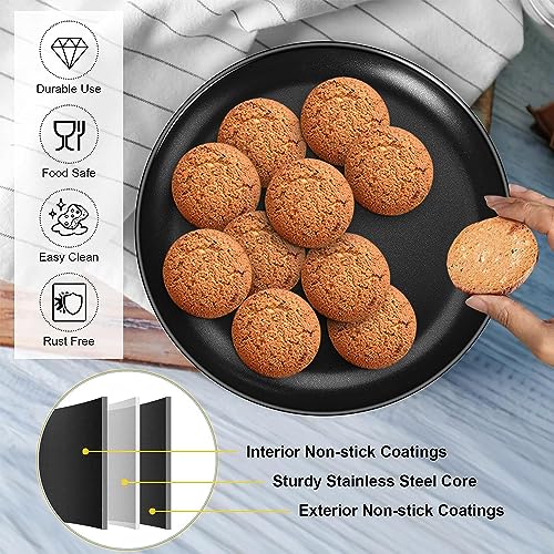 TrendyTrolley® Pizza Tray & Square Cake Tin Set | 2 Pc Premium Non-Stick Oven Bakeware Combo | Perfect for Pizza, Brownies, Cakes & Baking Gifts | Dishwasher Safe & Easy Clean - Image 2