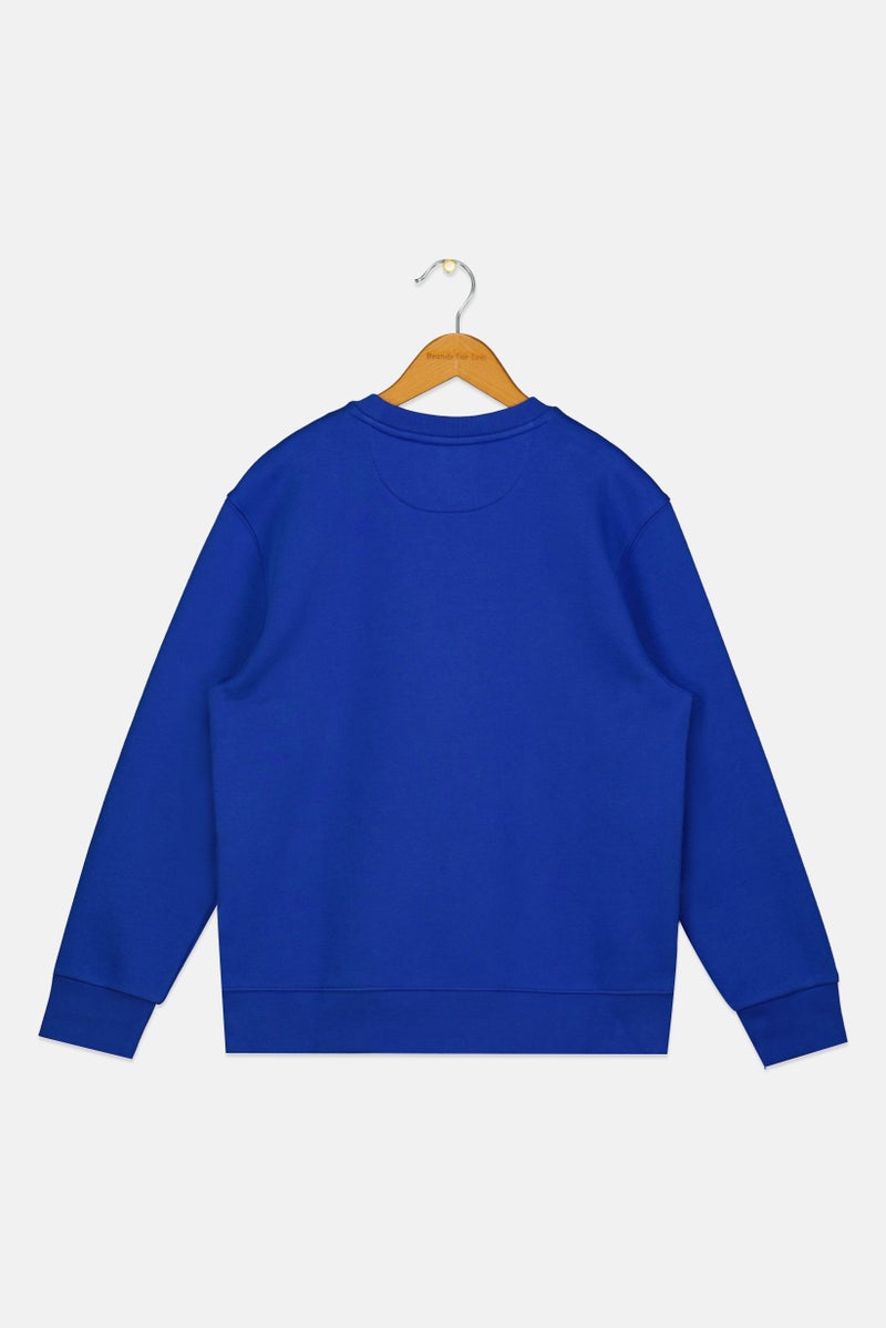 ESPRIT Kids Boy Long Sleeves Brand Logo Sweatshirt, Dark Blue  - Image 2