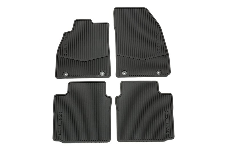 GM Accessories 22757756 Front and Rear All-Weather Floor Mats in Jet Black with XTS Logo - Image 1