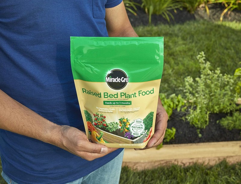 Miracle-Gro Raised Bed Plant Food 5-1-7, 2 lb, Granular Fertilizer for Vegetables, Fruits and Herbs in Raised Garden Beds, One Bag Feeds Two 4x4 ft Beds for up to 3 Months, Apply Dry and Water In - Image 2