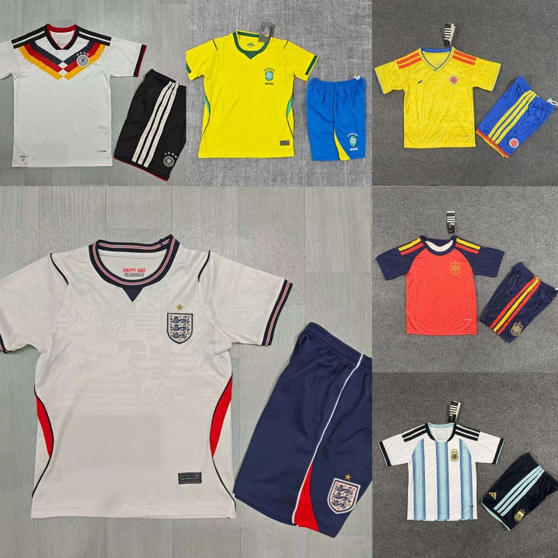 2627 زي كأس العالم لكرة القدم الفريق الوطني مجموعة ملابس الأطفال البرازيل فرنسا المملكة العربية السعودية ألمانيا الأرجنتين كرة القدم - Image 2