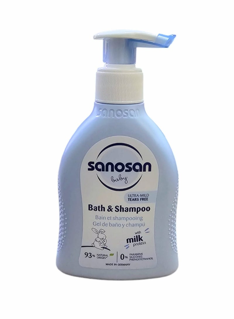 سانوسان غسول وشامبو اثنين في واحد للاستحمام للأطفال من سن الولادة 200مل - Image 1