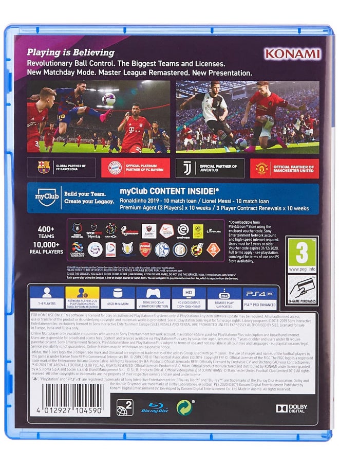 Konami Pro Evolution Soccer (PES) 2020 (PS4)  - Image 2