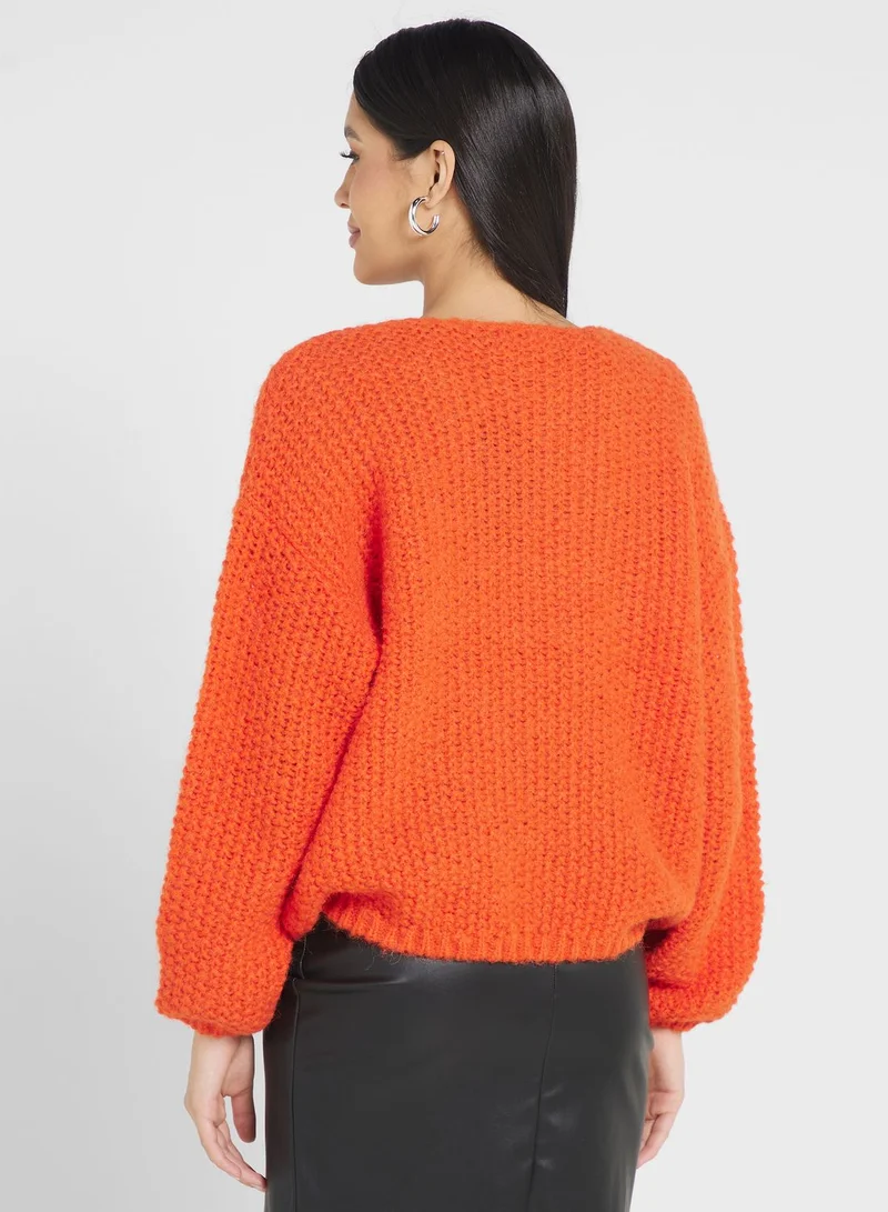 VERO MODA V-Neck Knitted Sweater