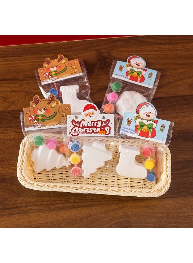 Home Smart DIY plaster coloring Set for boys and girls - 6 pc pack each pack have one plaster shape, color, and brush Ideal gift for Christmas and party favour. - Image 4