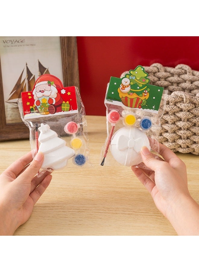 Home Smart DIY plaster coloring Set for boys and girls - 6 pc pack each pack have one plaster shape, color, and brush Ideal gift for Christmas and party favour. - Image 3