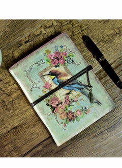 Excefore Vintage Refillable Journal, Premium Leather Traveler Notebook Sketchbooks Classic Diary Planner with Blank Pages and Zipper Pocket (Bird)  - Image 5