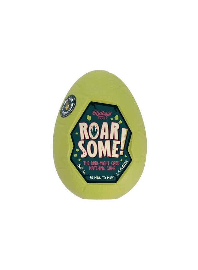 RIDLEY'S GAMES Ridley's Games: Roarsome! - The Dino-Matching Card Game for Dinosaur Lovers - Card Case Made from Corn Starch and is 100% recycleable - Family Game Night Favorite -Ages 6+ | 15-Minutes  - Image 1