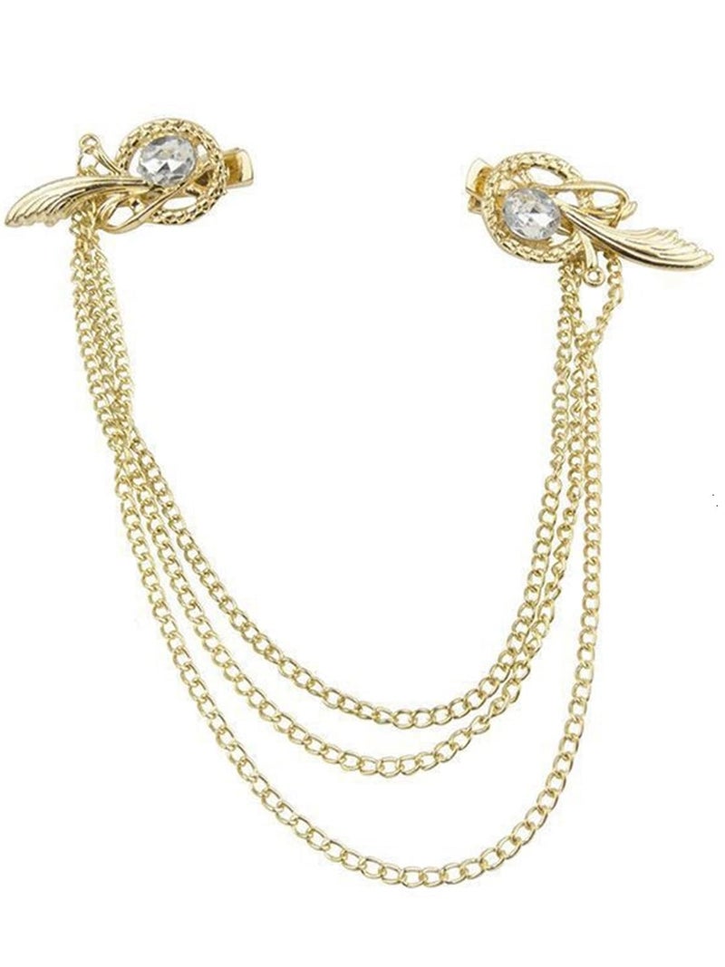 OOMPHelicious Jewellery Gold Tone Multi Layer Chain Fashion Hair Pin for Women & Girls - Image 4
