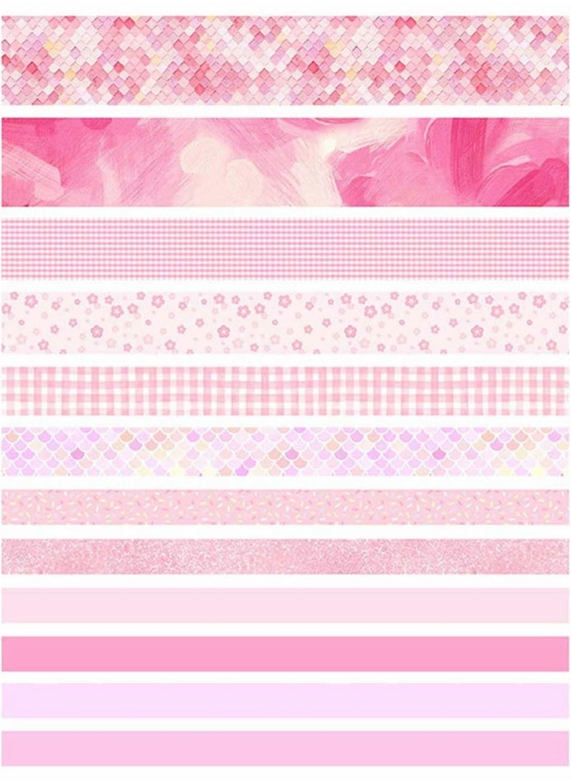 SYOSI Washi Tape Set Washi Masking Adhesive Decorative Holiday Craft Tapes Decorative Plaid Pattern Craft Tapes for Scrapbooking Bullet Journals Planners Gift Wrapping DIY 12 Rolls  - Image 2