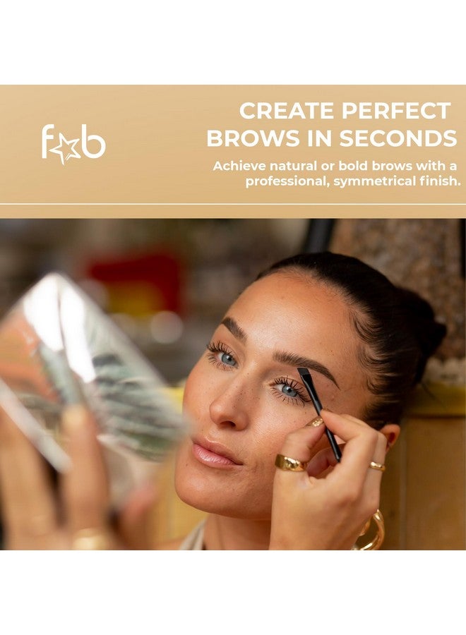 Fab Brows Duo Eyebrow Kit, Ultimate Brow Stencil Kit with Compact Powder Mirror and Eyebrow Shaper, Waterproof Eye Makeup Contour Palette Set for Eyebrow, Eyebrow Cosmetics, (Light/Medium Brown) - Image 2