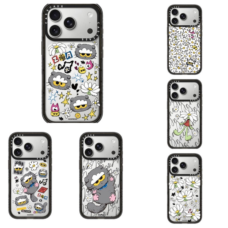 Shockproof Transparent Acrylic Phone Case with Black Frame, MagSafe Compatible and Colorful Print for iPhone - Image 2