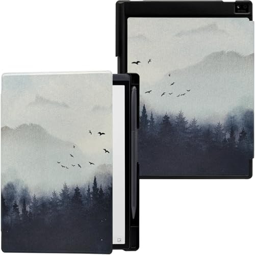 UMUBUHOMS Case for iFLYTEK AINOTE Air 2 Note-Taking Tablet 8.2", Premium PU Leather Ultra-Slim & Lightweight Durable Protective Folio Cover with Pen Holder Auto Sleep/Wake (Misty Forest) - Image 1