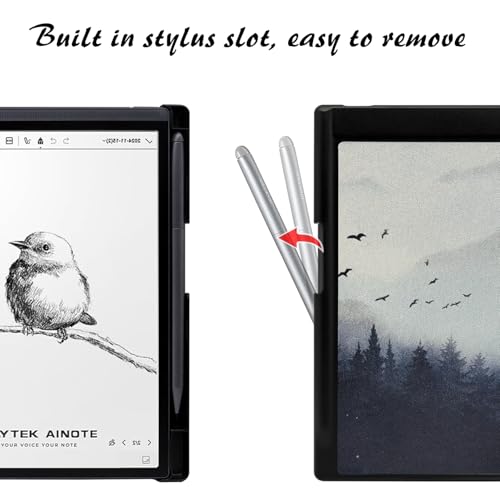 UMUBUHOMS Case for iFLYTEK AINOTE Air 2 Note-Taking Tablet 8.2", Premium PU Leather Ultra-Slim & Lightweight Durable Protective Folio Cover with Pen Holder Auto Sleep/Wake (Misty Forest) - Image 5