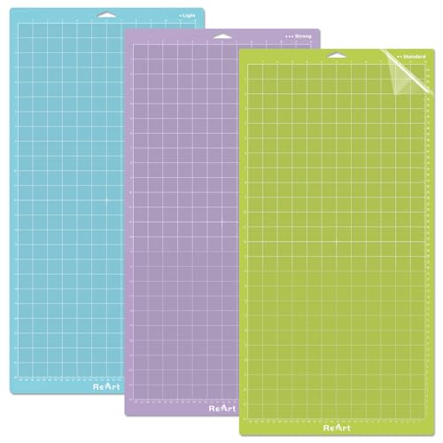 ReArt Cutting Mat Variety 12x24 – 3 Pack Strong Standard Light, Multiple Adhesive Cut Mat Replacement - Image 1