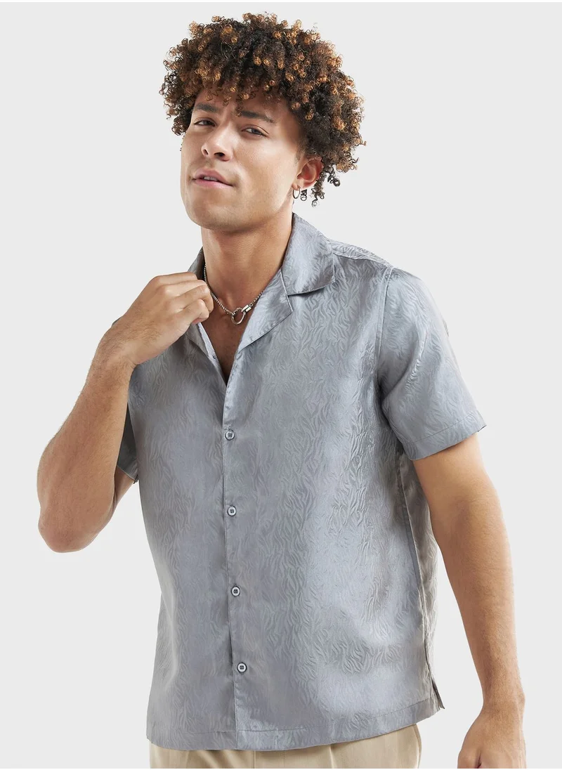 FAV Textured Regular Fit Shirt