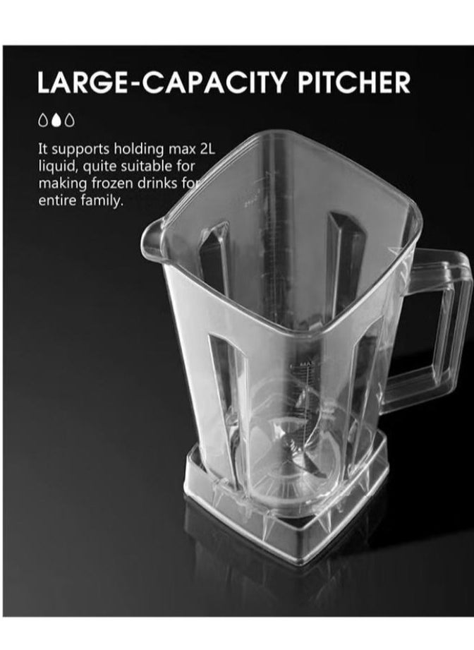 SILVER CREST 2 in 1 blender, with juice jack and a grain and spice grinder, for all uses, It features durable stainless steel blades, This ideal blender is suitable for all home uses  - Image 2