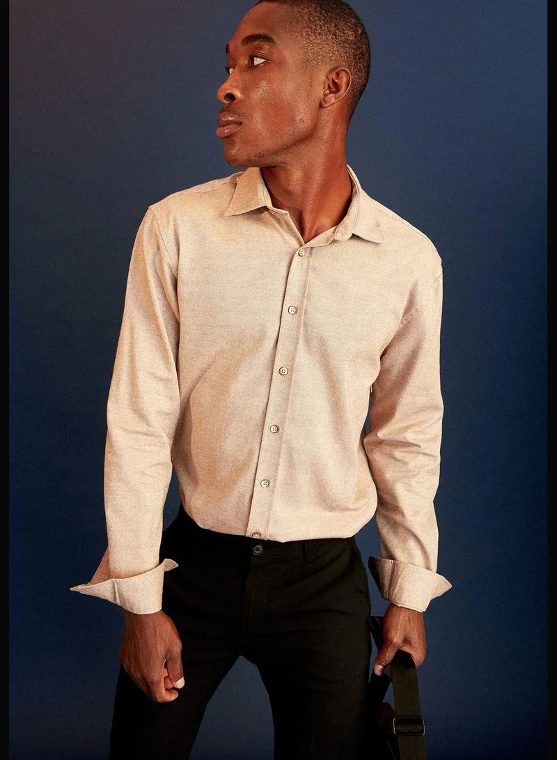 ديفاكتو Modern Fit Long Sleeve Shirt