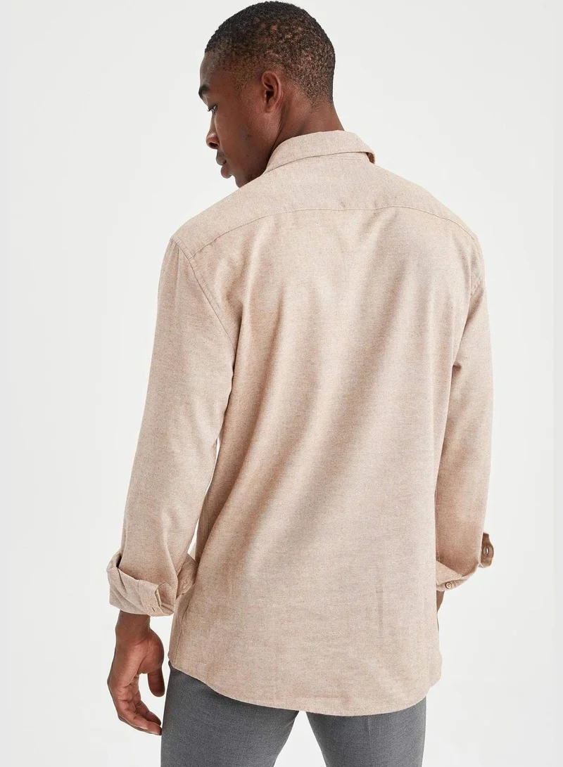 ديفاكتو Modern Fit Long Sleeve Shirt