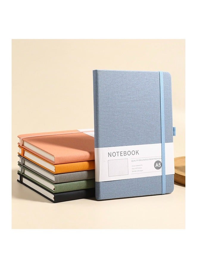 Generic A5 PU Leather Hardcover Notebook for Writing, Business Work,Travel,School,College, 5.5 x 8.3 inch, 200 Pages Classic College Ruled Journals Notepad.(blue)  - Image 1