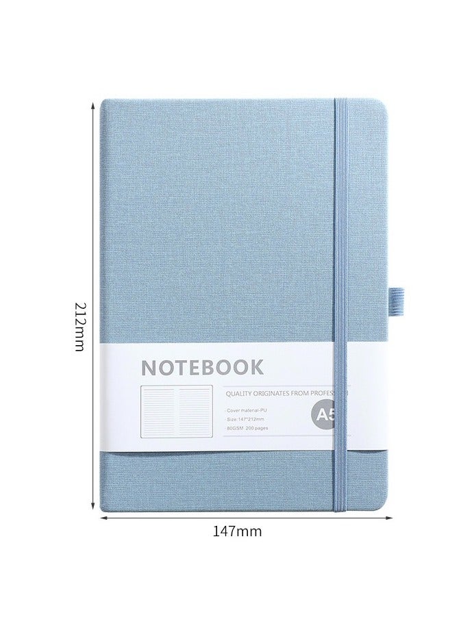 Generic A5 PU Leather Hardcover Notebook for Writing, Business Work,Travel,School,College, 5.5 x 8.3 inch, 200 Pages Classic College Ruled Journals Notepad.(blue)  - Image 2