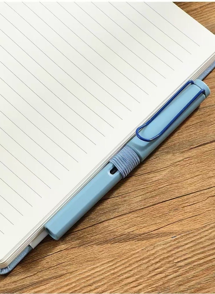 Generic A5 PU Leather Hardcover Notebook for Writing, Business Work,Travel,School,College, 5.5 x 8.3 inch, 200 Pages Classic College Ruled Journals Notepad.(blue)  - Image 4