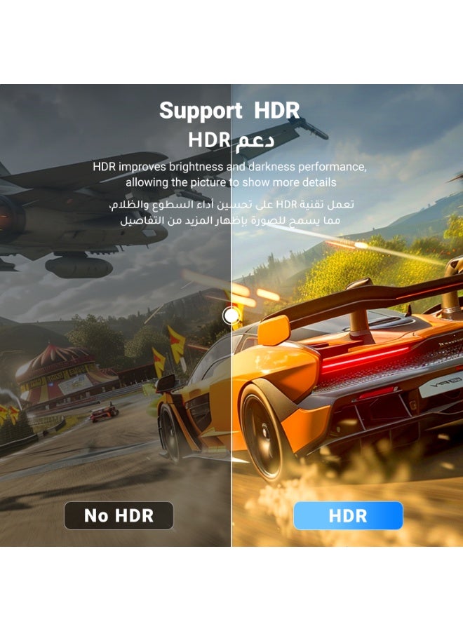 يو جرين كابل 4K DisplayPort إلى HDMI بطول 5 متر، يدعم 4K@30Hz, 2K@60Hz, 1080p@240Hz، كابل Active DP إلى HDMI مضفر، متوافق مع الرسومات/سامسونج/سطح المكتب/الكمبيوتر الشخصي/إبسون/سوني - Image 3