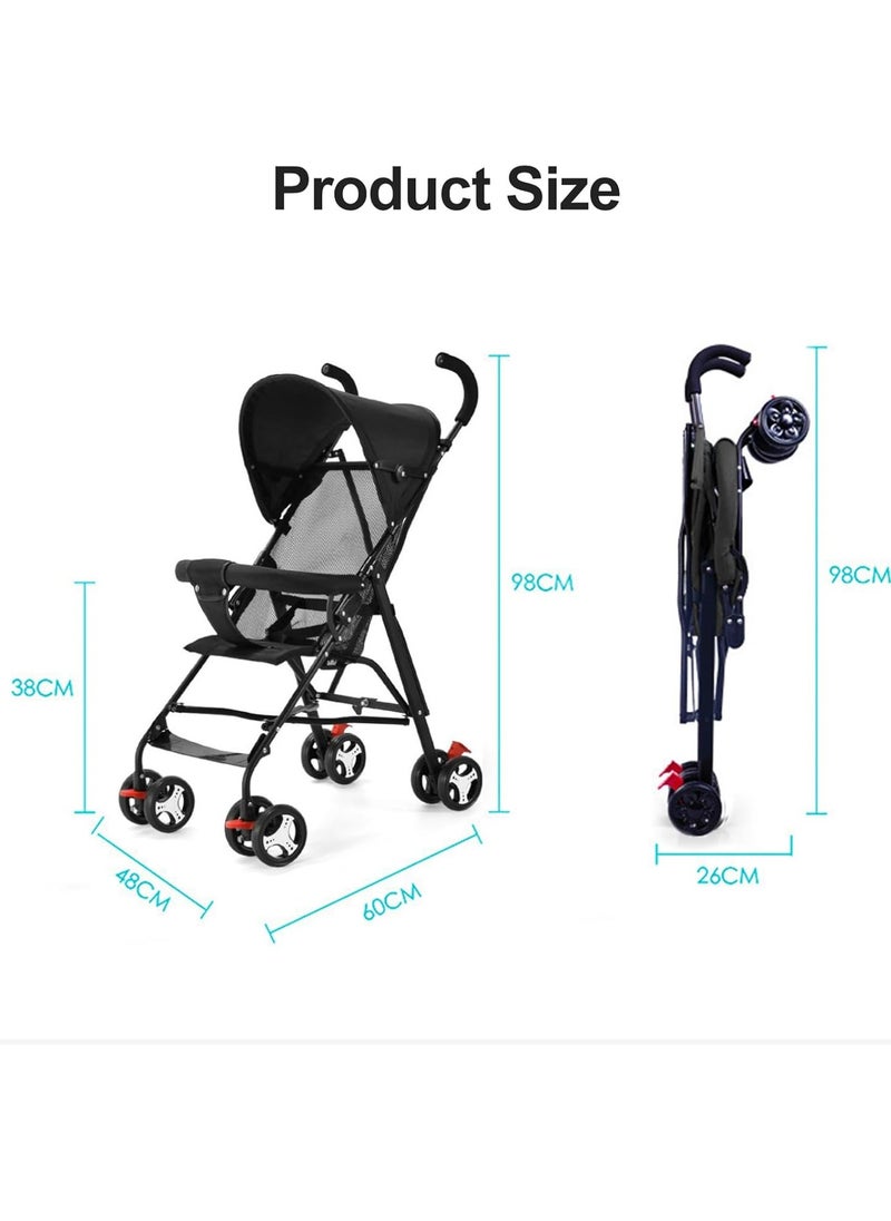VUCATIN Lightweight Foldable Stroller  Anti-Shock & Lockable Wheels  - Image 4