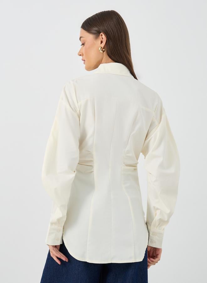 Styli Solid Slim Fit Long Sleeves Shirt - Image 4