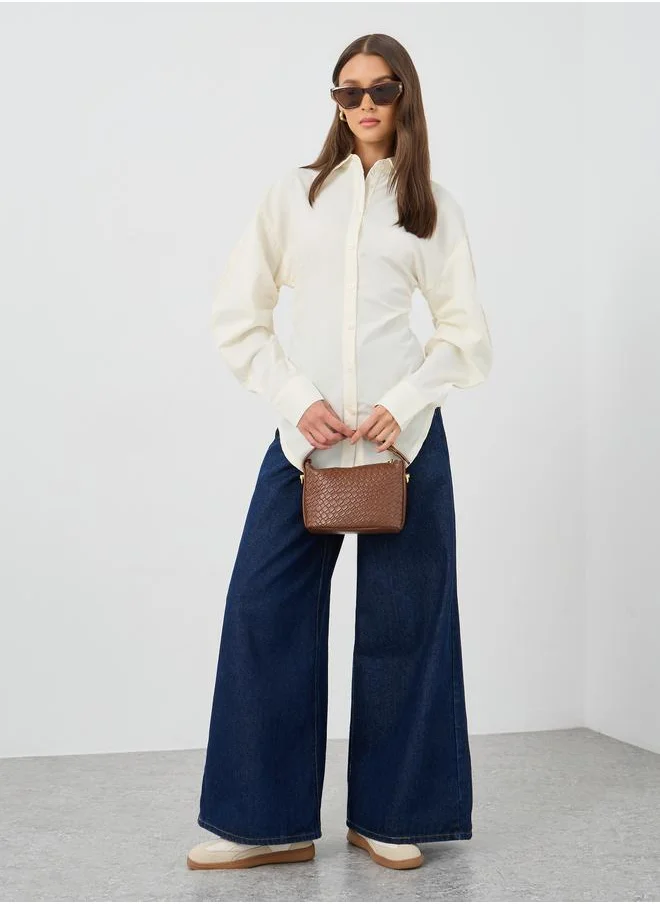 ستايلي Styli Solid Slim Fit Long Sleeves Shirt