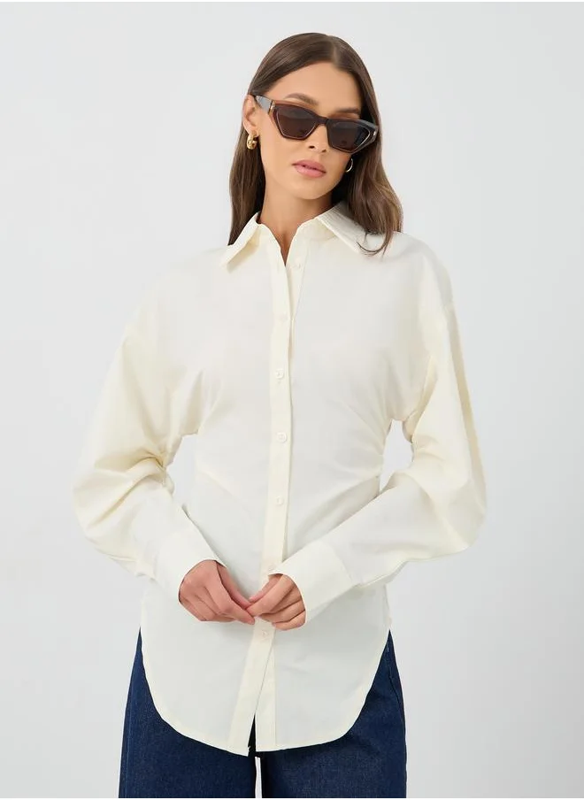ستايلي Styli Solid Slim Fit Long Sleeves Shirt