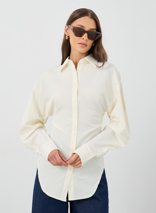 Styli Solid Slim Fit Long Sleeves Shirt - Image 1