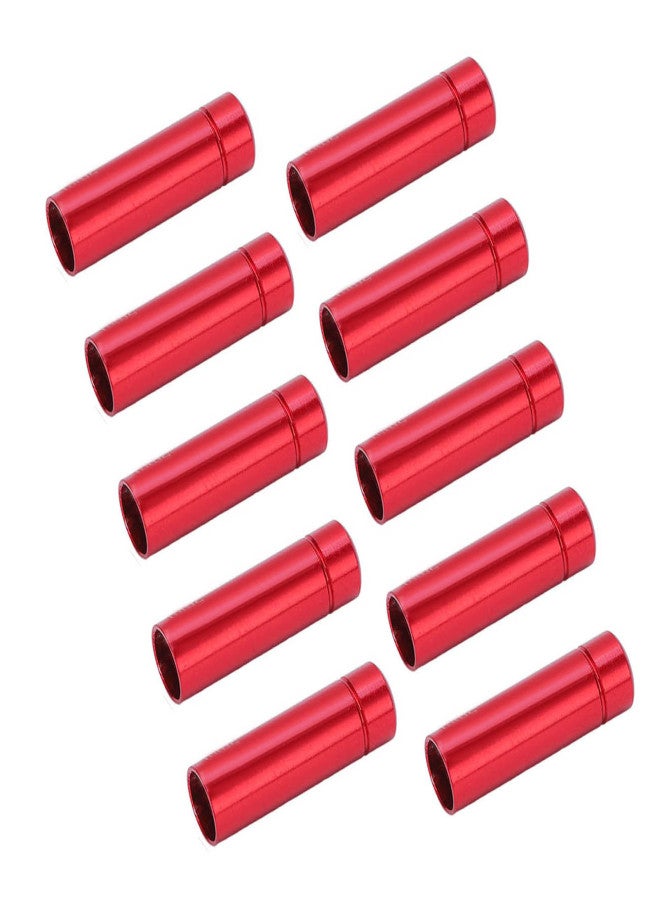 ريسك مجموعة RISK من 10 قطع من أغطية أطراف كابلات فرامل الدراجات الهوائية مقاس 5 مم، مصنوعة من سبائك الألومنيوم، مناسبة للدراجات الجبلية والطرق، باللون الأحمر - Image 3
