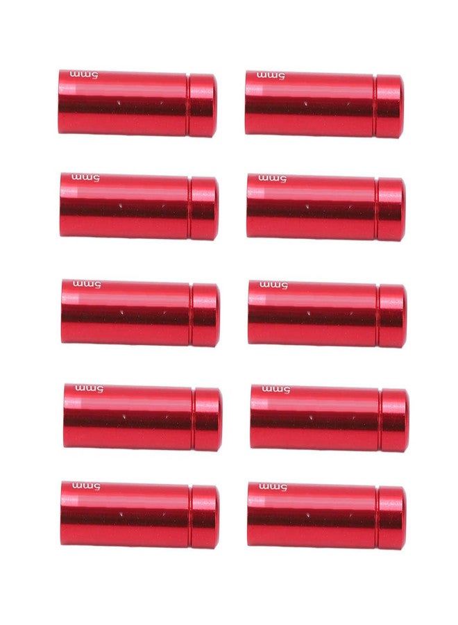 ريسك مجموعة RISK من 10 قطع من أغطية أطراف كابلات فرامل الدراجات الهوائية مقاس 5 مم، مصنوعة من سبائك الألومنيوم، مناسبة للدراجات الجبلية والطرق، باللون الأحمر - Image 5