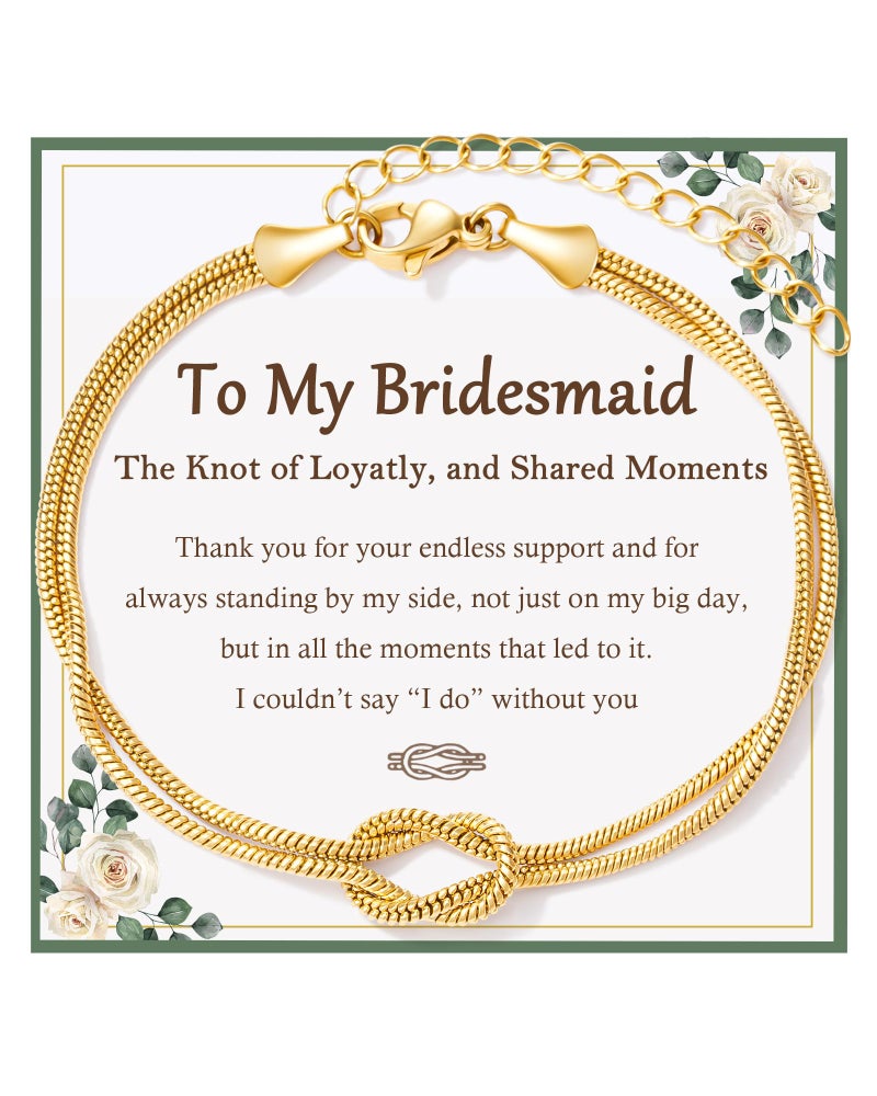 Tarsus Bridesmaid Proposal Gifts Bridesmaid Gifts Knot Bracelet Jewelry Maid of Honor Gift for Bridemaids Wedding Day - Image 1