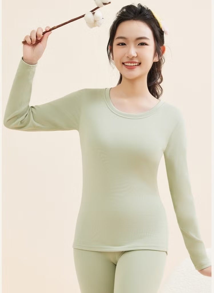 RedMapleTEK Women's Seamless Thermal Underwear Set for Autumn and Winter Long Pants Green - Image 5